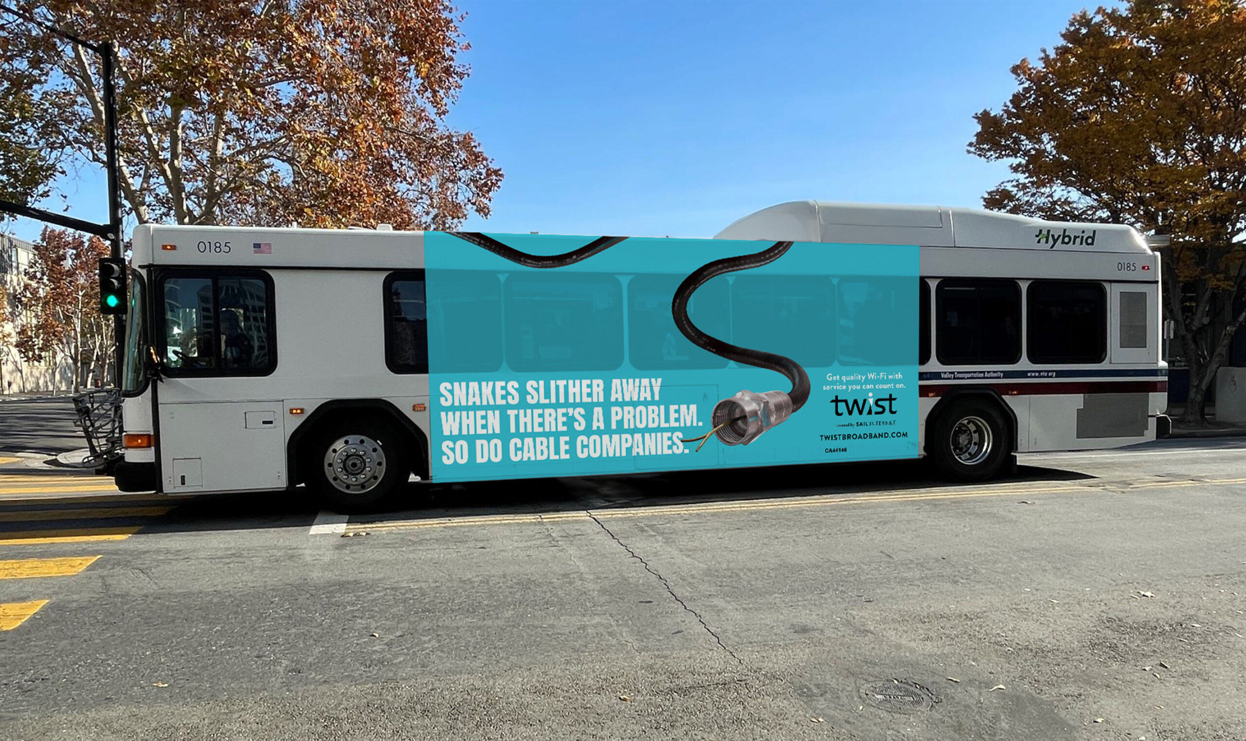 Bus with Twist broadband billboard