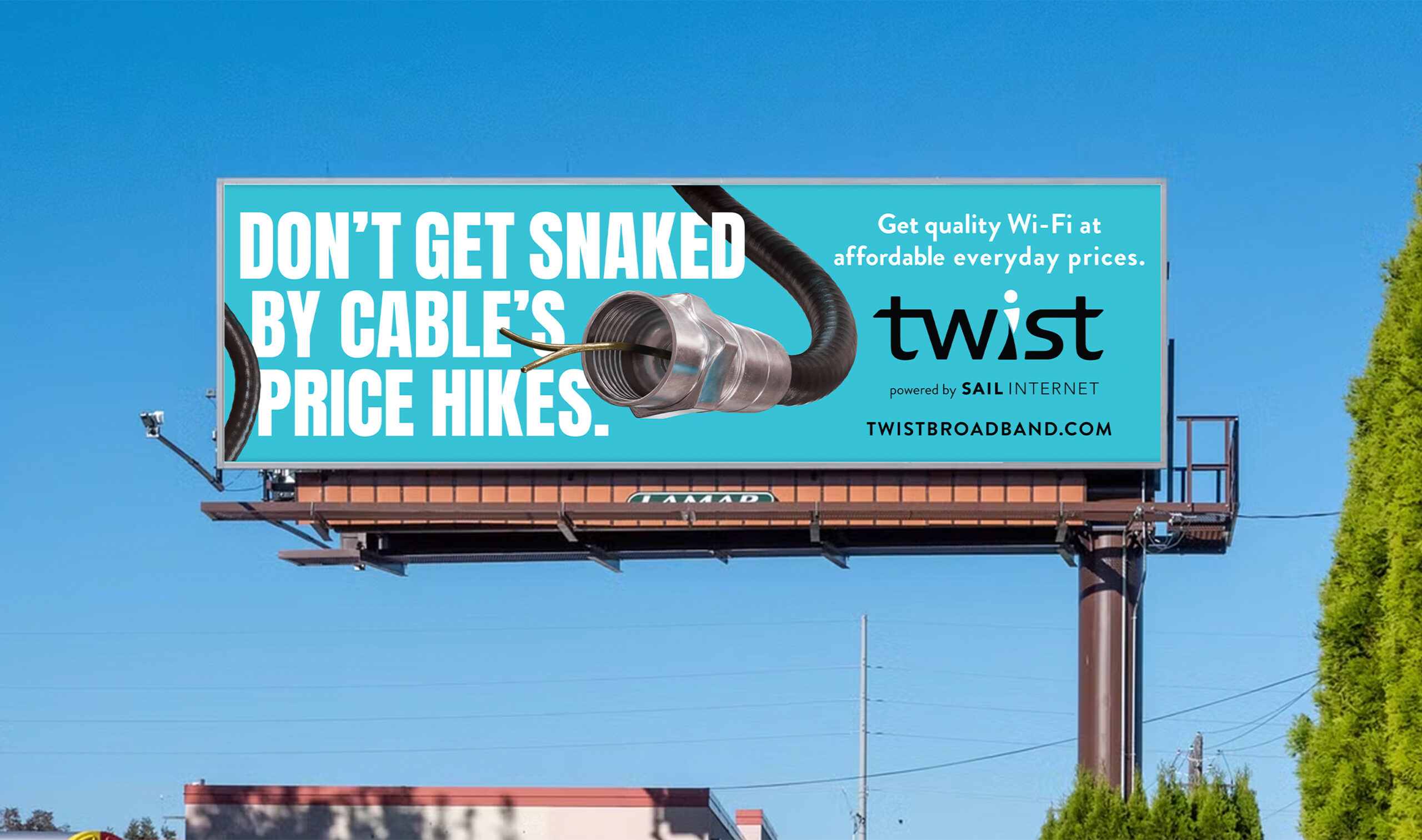 Twist Broadband billboard